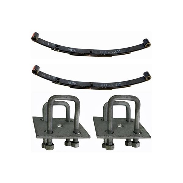 Redneck Trailer Supplies Spring Marine UBolt Kit, 1250Lb Double Eye